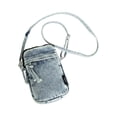 thumbnail image 4 of Bolso bandolera de mezclilla, moderno bolso de hombro de mezclilla para ir al trabajo, ideal para fiestas de vacaciones de . Azul claro, 4 of 9