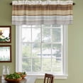 thumbnail image 3 of Vintage Brown Wood Curtain Valances for Windows, Kitchen Valance Window Treatments Panel 2 Pack, Farmhouse Wooden Plank Rustic Rod Pocket Short Curtains for Bathroom Bedroom 60 x 18 Inch, 3 of 8