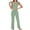 Green, variant on Chbgutlmr Lounge Sets for Women 2 Piece Scoop Neck Ruffle Short Sleeve Tops Elastic Waisted Pants Outfits