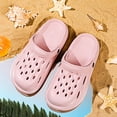 thumbnail image 2 of GPOECD Kids Clogs Boys Sandals Lightweight Breathable Comfortable Outdoor Summer Beach Play Shoes Casual Footwear Girls Slippers 2-12Y 02_Pink,8-9 Years, 2 of 9