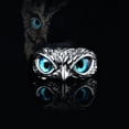 thumbnail image 4 of Anillo de búho azul, creativo, de moda, ajustable, pequeño anillo de animal, joyería, 4 of 6
