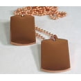 thumbnail image 4 of SOLID PURE COPPER MILITARY STYLE (2) DOG TAG PENDANT NECKLACE FREE ENGRAVE, 4 of 5