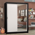 thumbnail image 2 of Ropero Closet Madesa Denver 2 Puertas 1 Espejo Negro/Blanco, 2 of 5