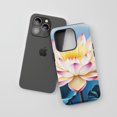 thumbnail image 3 of Lotus Flower For All iPhone Series Tough Phone Case Botanical Art Blue Yellow Pink, 3 of 7