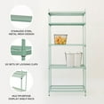 thumbnail image 4 of Design Ideas MeshWorks 5 Tier Steel Storage Shelving Unit Bookshelf, Green, 4 of 12