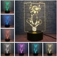 thumbnail image 2 of Cartoon 3D Bouncing Tigger LED RGB Night Light 7 Color Change Table Desk Lamp Baby Sleeping Mood Atmosphere Decor Lighting Lovely Child Toys, 2 of 5