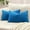 Blue, variant on Set of 2 Decorative Cushion Covers 45 x 45cm Soft Corduroy Striped Cross Patchwork Textured Pillow Covers Solid Square Throw Pillow Cases for Sofa Bed Patio 18x18 Inch, Blue