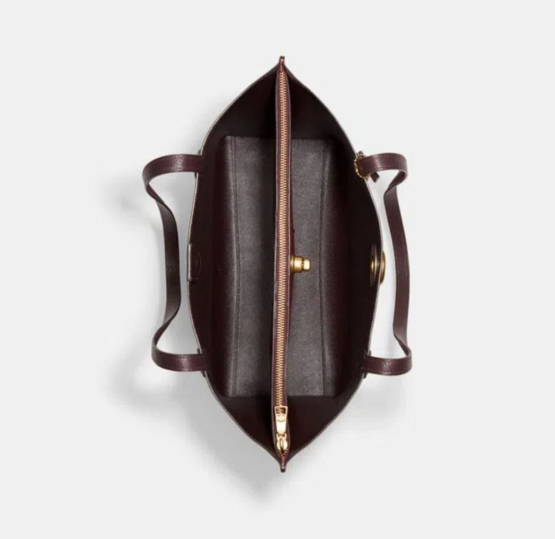 COACH Womens Color-Block Leather Willow Tote Sport Red Multi