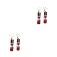 thumbnail image 2 of Qarigey 1 par de pendientes de gota para mujer, pendientes colgantes de botellas de cristal con flores a la moda, joyería para oreja de aniversario para Rojo 2piezas Qarigey CBP308080, 2 of 6