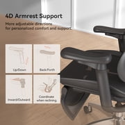 SIHOO C300 Computer Chair with Footrest,Gaming Chair with Soft 4D Armrests, Dynamic Lumbar Support and Swivel Office Chair
