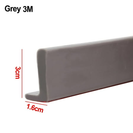

JINGT 100/150/200/300cm Bathroom Retention Water Barrier Strip Basin Water Stopper Grey 300cm