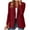 Wine, variant on Women Business Casual Long Sleeve Blazer with Lined Trendy Solid Color One Button Professional Work Suit Jacket with Pockets Blue L