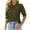 Army Green, variant on Busydd Womens Tops Casual 1/2 Length Sleeve Round Neck Summer Tops for Women Fashion Solid Color Pleated Going Out Tops Spring Comfy Casual Tee Shirts Blouses