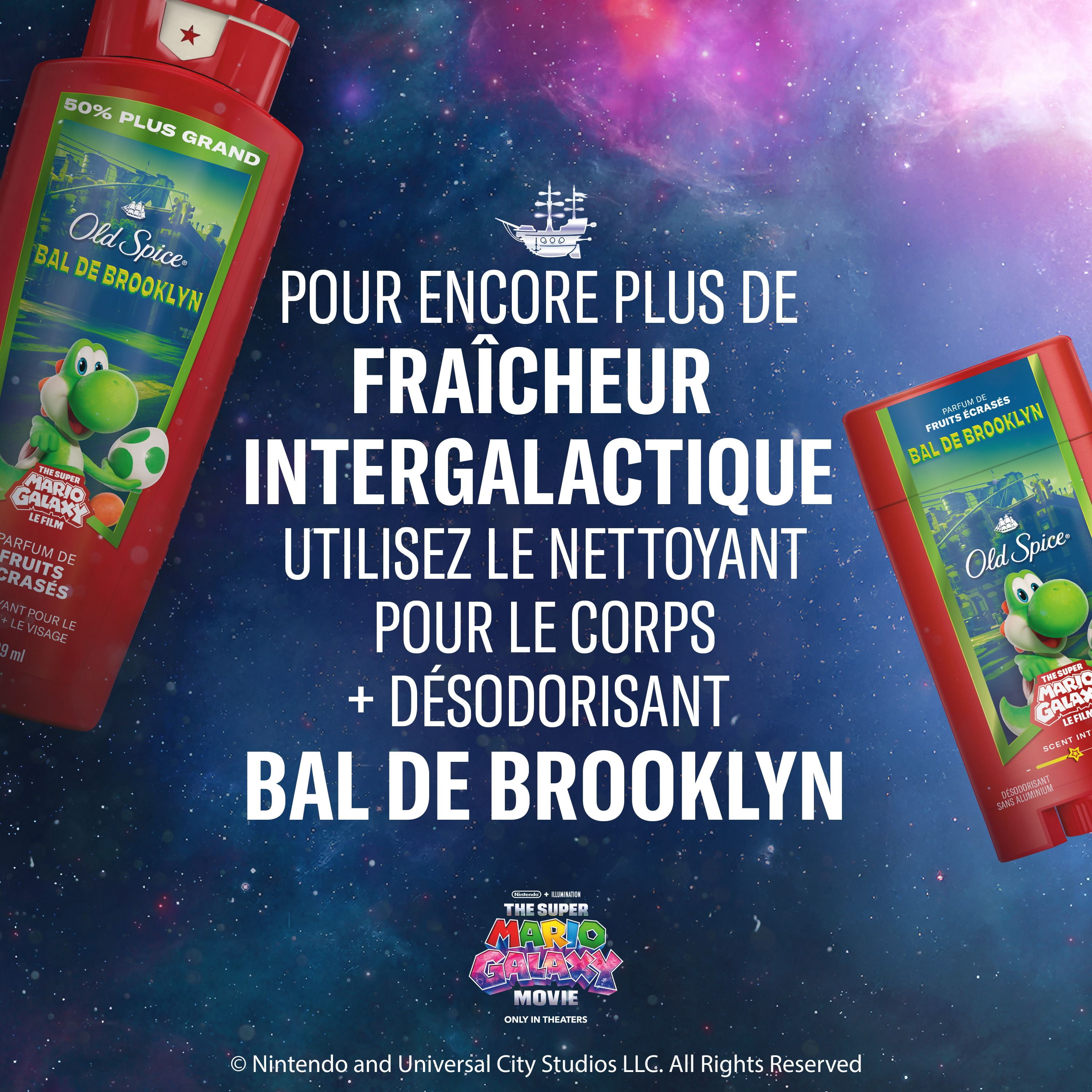 Old Spice Body Wash for Men, Brooklyn Bounce, Scent of Smashed Fruit, Old Spice x The Super Mario Galaxy Movie, 24/7 Shower Fresh