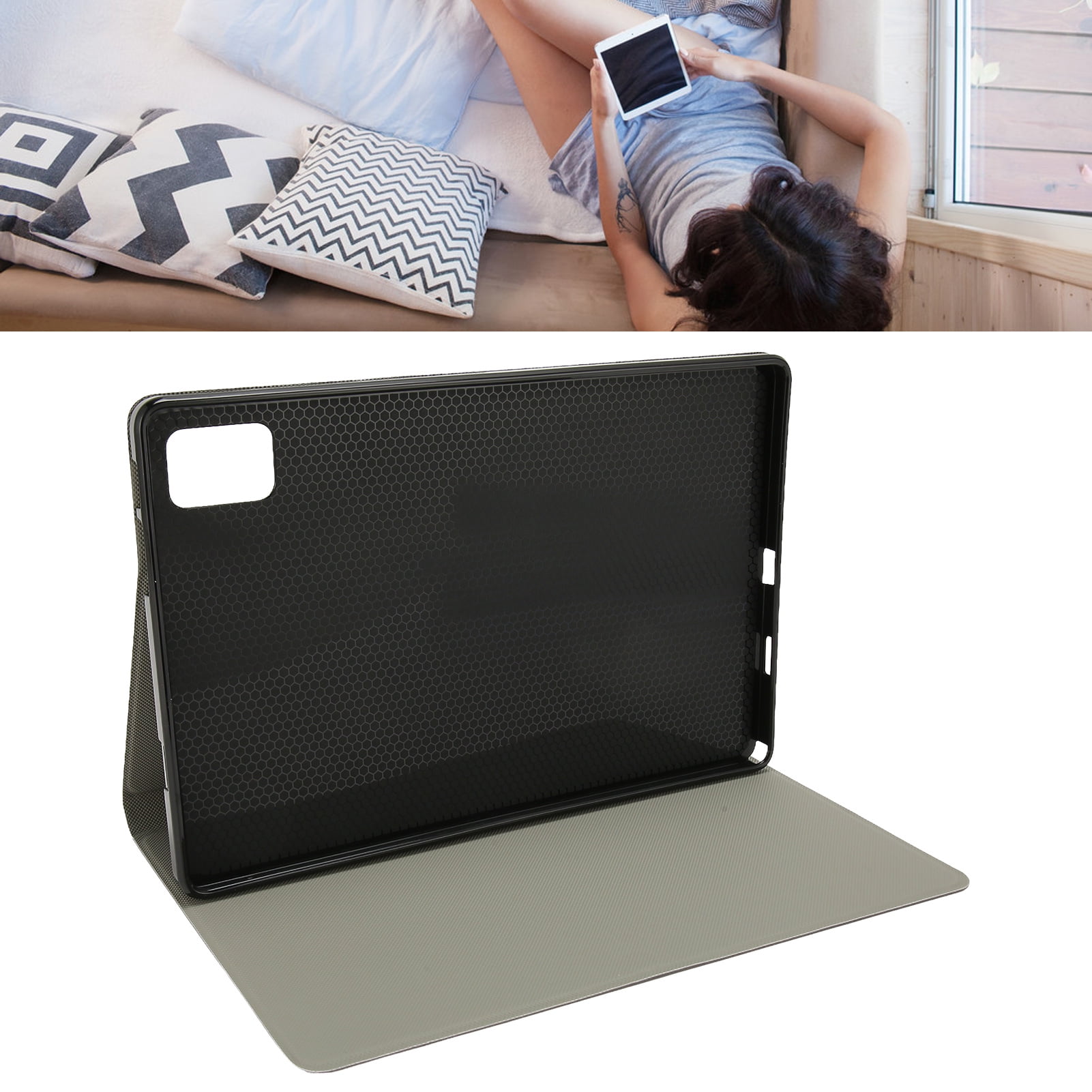 Tablet Case for Tab 12, Multi Angle Adjustment PU Leather Tablet Cover, Tablet Protective Cover Stand Folio Case, Shockproof & Full
