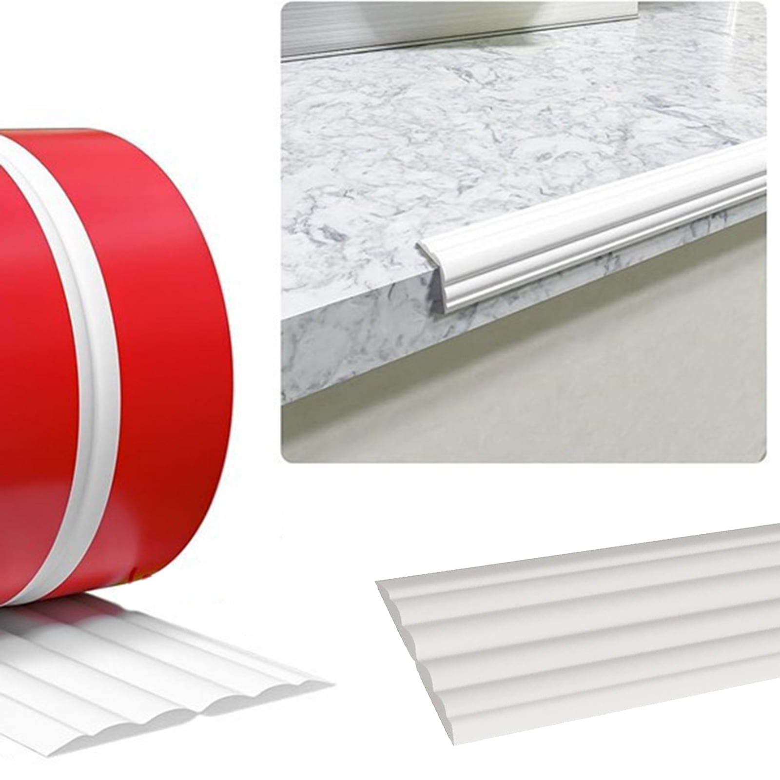 RUISINERY Thickened Chair Rails Home Corner Guard Strips 6mx40mm for Effortless Installation and Long Lasting Styles