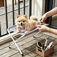 thumbnail image 4 of CHJK Detachable Pet Grooming Hammock with Foldable Iron Stand, Defend Scratch and Defend Bark Small Dog Hammocks Pet Bathing Rack Suitable for Pet Nail Trimming Bathing and Hair Trimming, Beige, 4 of 6