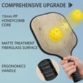 thumbnail image 2 of Pickleball Paddles Set Of 2, Fiberglass Surface, Wood Grain Print, 4 Balls & Bag, 2 of 5