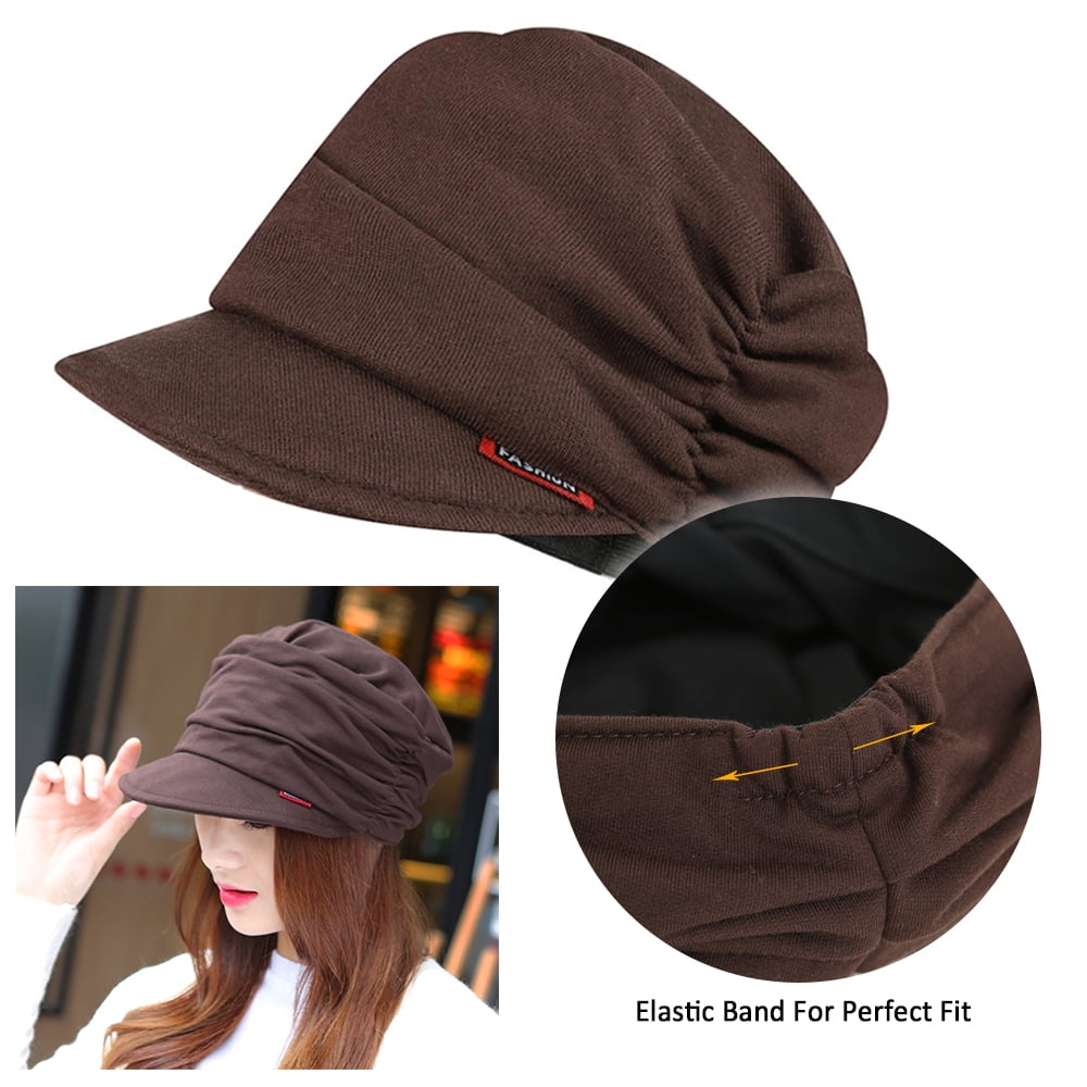 beanie hat with brim