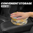 thumbnail image 2 of Round Car Trash Can 7×5.9in Waterproof, Durable, Not Easy To Fade, Easy To Install And Disassemble To Prevent Interior Pollution Gold Marble_4, 2 of 7