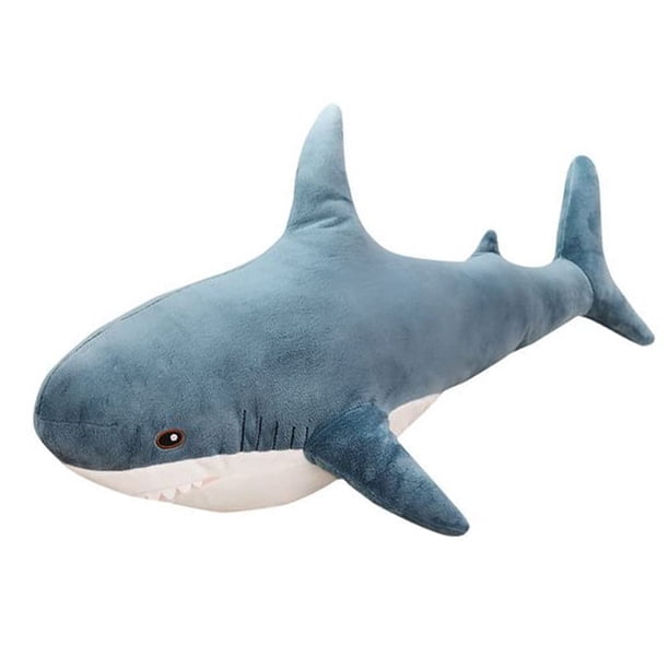 Oukeyi Almohada De Peluche De Tiburón Gigante De 30 Pulgadas, Juguetes De Tiburón Suave, Almohadas De Felpa De Tiburón Grande Para Niños, Cómoda Almohada Para Dormir, Cojín De Espalda, Regalo De Muñec