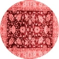 thumbnail image 1 of Ahgly Company Indoor Round Oriental Red Traditional Area Rugs, 8' Round, 1 of 4