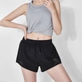 thumbnail image 3 of 1PC Quick-Drying Shorts Female Workout Yoga Shorts Sports Pants for Yoga Fitness Women Wearing (Black, Size M), 3 of 9