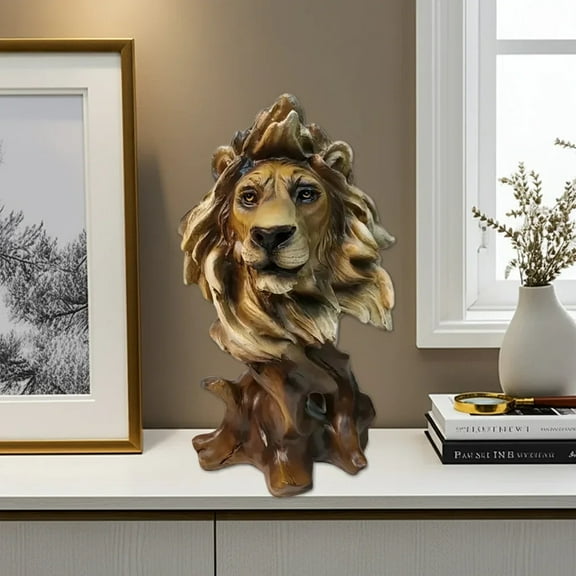 House Of Avana 11.41 In Lion Head Garden Statue