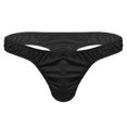 thumbnail image 3 of Lencería para hombre, bragas masculinas Gay, cordón para hombre, satén suave brillante, con volantes, Bikini de tiro bajo, suspensorio tipo Tanga, ropa interior, 3 of 5