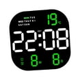 thumbnail image 2 of yuksok Battery or USB Powered Digital Wall Clock Table Timer Dimmer 12H 24H LED Desktop Green Display, 2 of 9