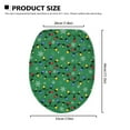thumbnail image 6 of SEANATIVE Christmas Lights Toilet Seat Lid Cover Green Toilet Lid Dust Cover Elongated Toilet Seat Covers for Bathroom Universal Fit for Standard Oblong Round Lids Home Decor, 6 of 6
