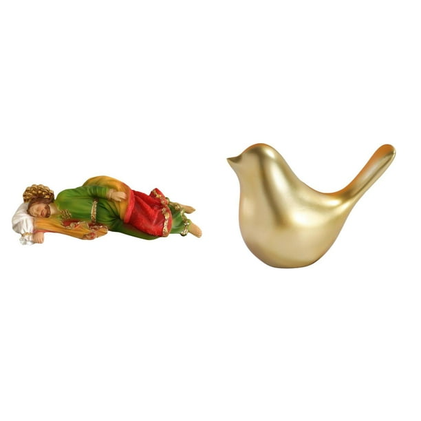 Estatua de José,Estatua de José durmiendo Estatuilla religiosa,Figura de pájaros,Figura de pájaro dorado,decoración del hogar,estatua de animal,Estatuas decorativas de pájaros pequeños