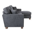 thumbnail image 3 of OSP Home Furnishings Russell Sectional in Navy fabric with 2 Pillows and Coffee Finished Legs, 3 of 6
