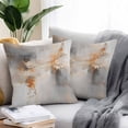 thumbnail image 2 of Abstract Oil Painting Outdoor Pillow Covers Pack of 2 Beige Grey Gradient Watercolor Modern Art Waterproof Throw Pillow Covers Decorative Cushion Cases for Patio Garden Tent Balcony Couch 18x18 inch, 2 of 8
