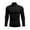 Black, variant on Mens Mock Neck Long Sleeve Tees Slim Fit Knit Pullovers Soft Fleece Ribbed Thermal Base Layer Tops