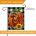 thumbnail image 2 of Happy Fall Y''all Farmhouse Pumpkin Decorative Burlap Garden Flag, Buffalo Plaid Check Home Yard Small Outdoor Decor, Rustic Autumn Harvest Sunflower Outside Decoration Double Sided 12.5x18, 2 of 6