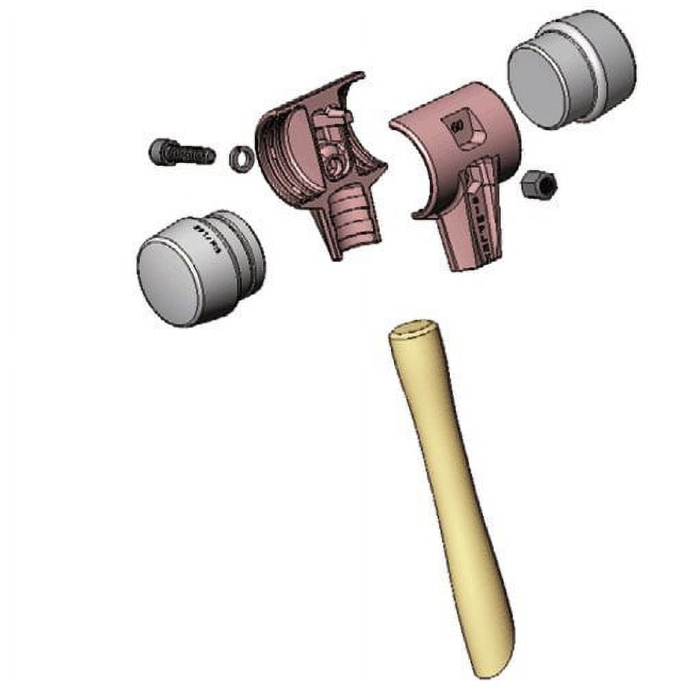 Halder Simplex Mallet with Black Rubber/Nylon Inserts and Cast Iron Housing, 3.15" / 101.94 oz.
