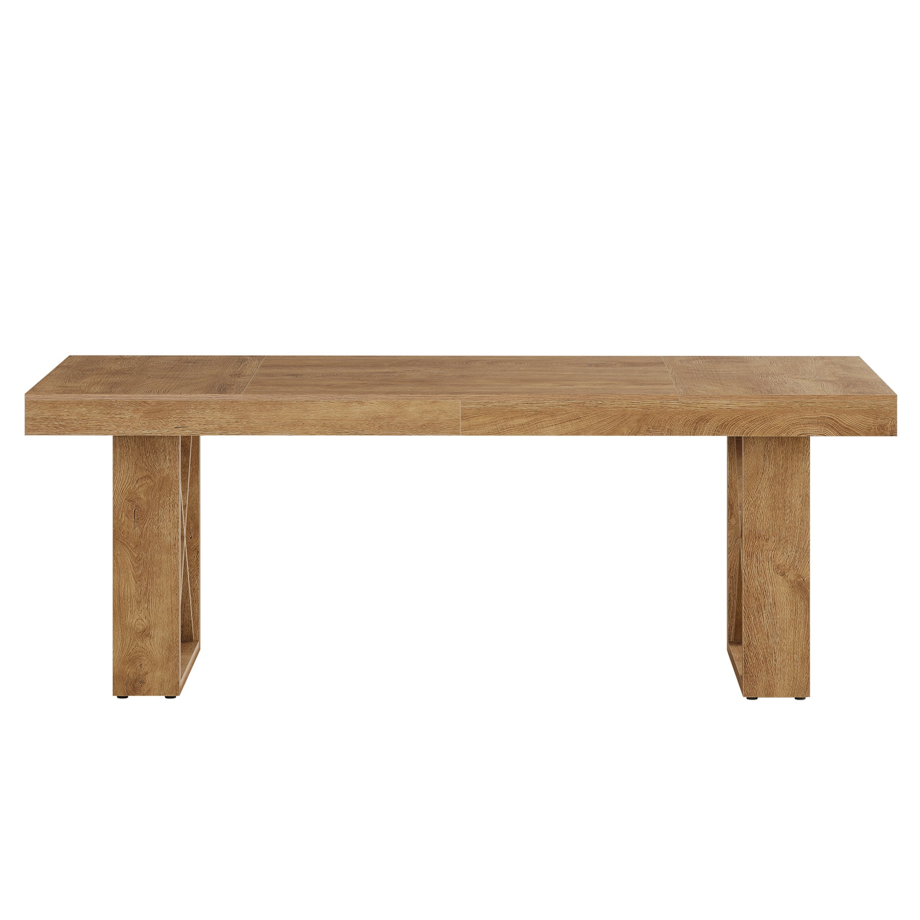 Demi Bonn 62" Large Wooden Computer Desk, Office Writing Table, Spacious Workstation for Home Office, Brown