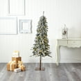 thumbnail image 5 of Nearly Natural 5.5' Flocked Pine Artificial Christmas Tree Prelit with LED Lights, 5 of 7