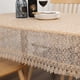 thumbnail image 5 of Mantel redondo transparente con encaje pastoral, bordado, estilo cafetería, mantel para mesa de comedor, mantel de té blanco arroz, mantel para TV, mueble, cubierta a prueba de polvo, toalla, 5 of 6