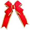 thumbnail image 2 of Vickerman 12" Red-Gold Nylon Outdoor Christmas Bow, 2 of 2