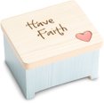 thumbnail image 1 of Pavilion - 2" "Have Faith" Mini Light Blue Wooden Keepsake / Jewelry Box, 1 of 3