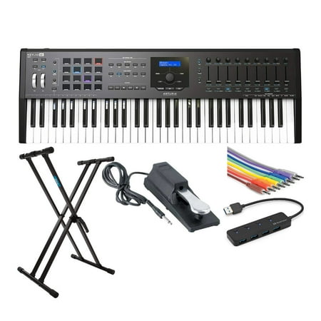 Arturia KeyLab MKII 61 Professional MIDI Controller and Software (Black) Bundle