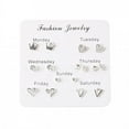 thumbnail image 3 of 7 Pairs Of Simple Travel Set Earrings Temperament Fashion Earrings, 3 of 8