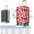 thumbnail image 2 of Buffalo Plaid Red Love Hearts Travel Luggage Suitcase COVER, Washable Suitcase COVERS Elastic, M - Fits 22-24 inch luggage (No Suitcase), 2 of 6