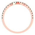 thumbnail image 5 of 0.1725 ctw Wedding Band for Women - 14K Rose Gold Simulated Turquoise Stackable Eternity Ring, 5 of 6