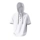 thumbnail image 5 of pstuiky camisetas para hombre, Camisa informal de lino de verano de color liso para hombre, manga corta, cuello alto, botones y bolsillos ropa de hombre xxl, 5 of 9