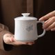 thumbnail image 4 of Taza de cerámica con diseño de mariposa y flor, con asa y tapa, de gran capacidad, ideal for el hogar, la oficina y la cafetería., 4 of 9