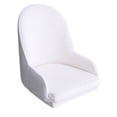 thumbnail image 2 of Funda elástica para silla de comedor con respaldo alto, funda de poliéster ligera para silla de comedor Beige Blanco, 2 of 9
