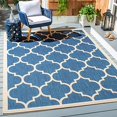 thumbnail image 2 of Safavieh Courtyard Navy Indoor Outdoor Rug - Square 5'3", 2 of 5